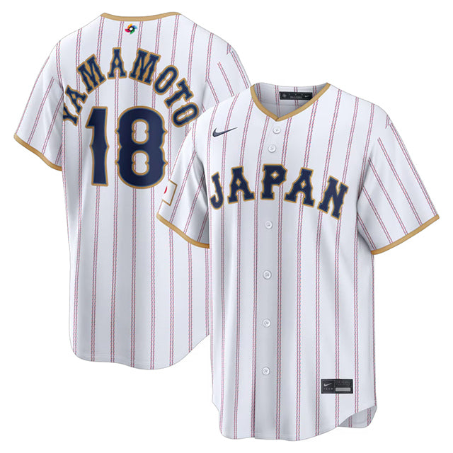 WBC 山本由伸モデル 海外取寄 ナイキ レプリカユニフォーム 日本代表 2026 WORLD BASEBALL CLASSIC HOME STADIUM JERSEY WHITE