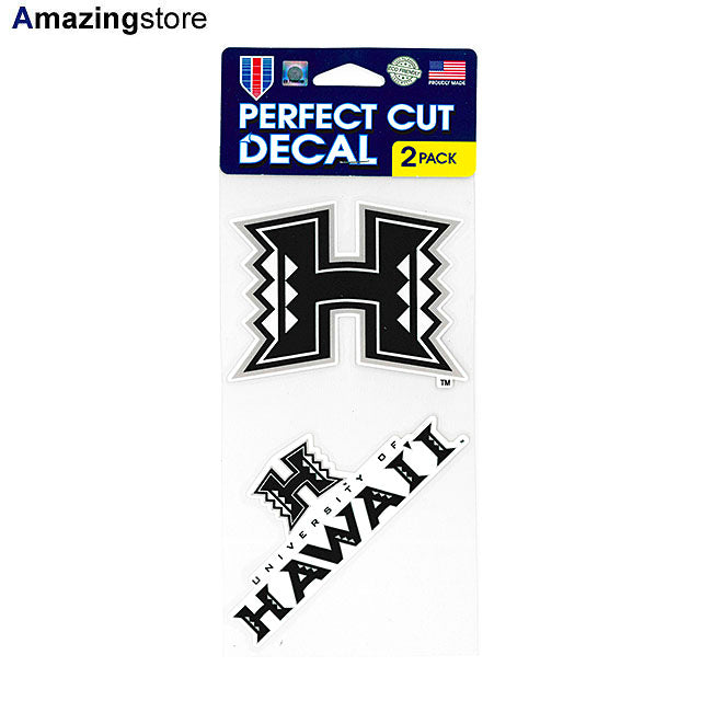 ウィンクラフト ステッカー ハワイ レインボーウォリアーズ NCAA PERFECT CUT DECAL 2 PACK WINCRAFT HAWAII RAINBOW WARRIORS