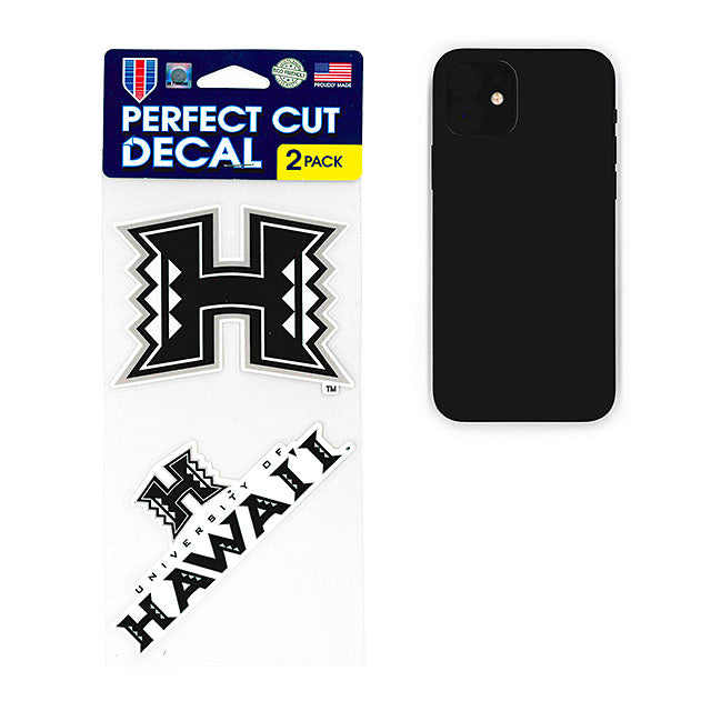ウィンクラフト ステッカー ハワイ レインボーウォリアーズ NCAA PERFECT CUT DECAL 2 PACK WINCRAFT HAWAII RAINBOW WARRIORS