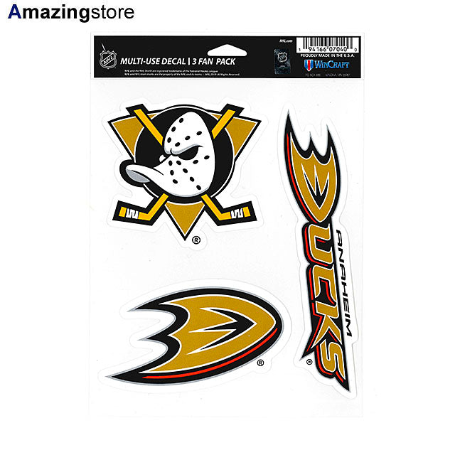 ウィンクラフト ステッカー アナハイム ダックス NHL PERFECT CUT DECAL 3 PACK WINCRAFT ANAHEIM DUCKS