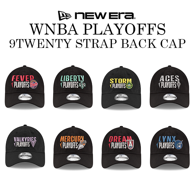 海外取寄 ニューエラ キャップ 9TWENTY ストラップバック 2025 WNBA PLAYOFFS STRAPBACK CAP BLACK