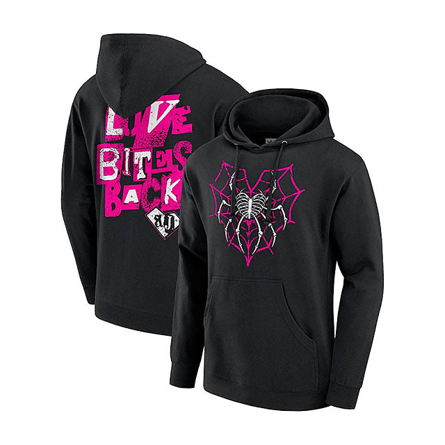 AJリーモデル 海外取寄 WWE AUTHENTIC フーディー LOVE BITES BACK HOODIE BLACK