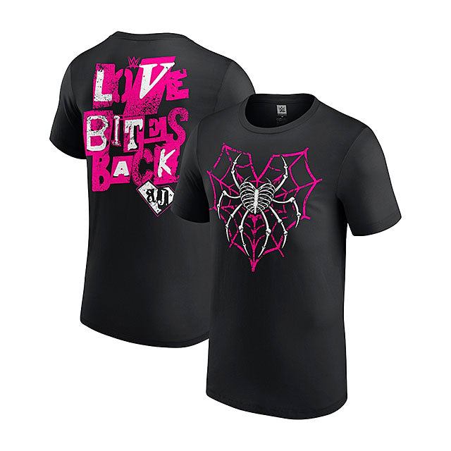 AJリーモデル 海外取寄 WWE AUTHENTIC Tシャツ LOVE BITES BACK T-SHIRT BLACK