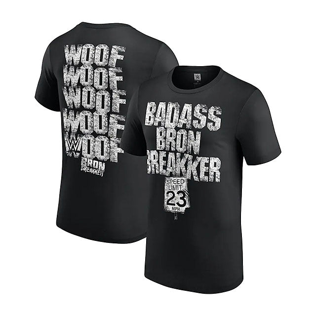 ブロン ブレイカーモデル 海外取寄 WWE AUTHENTIC Tシャツ BADASS T-SHIRT BLACK