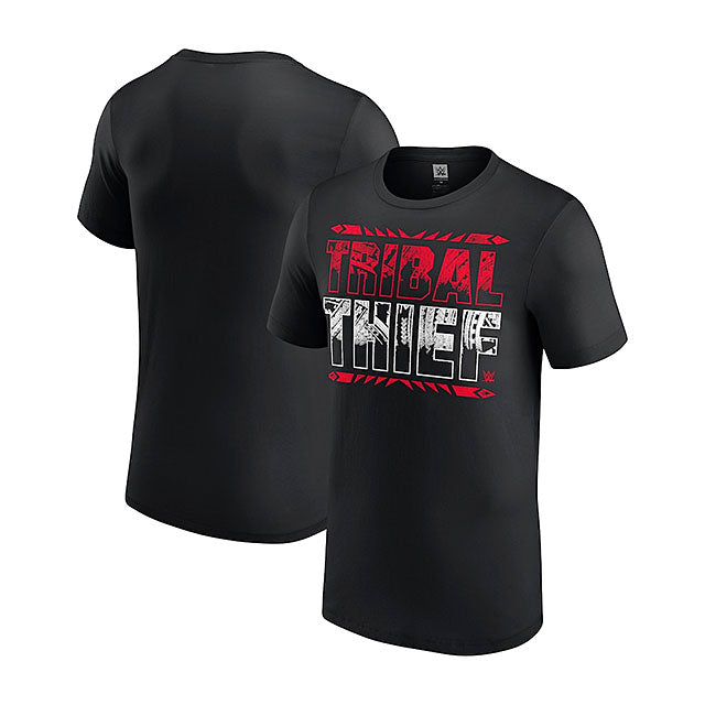 ブロンソン リードモデル 海外取寄 WWE AUTHENTIC Tシャツ TRIBAL THIEF T-SHIRT BLACK