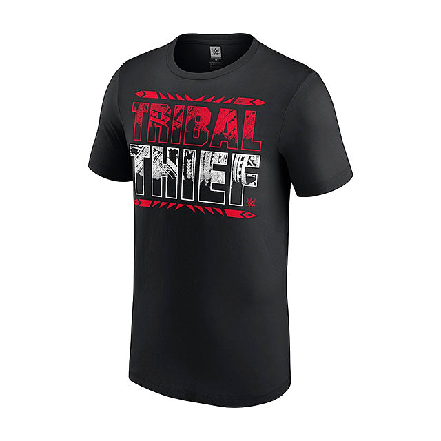 ブロンソン リードモデル 海外取寄 WWE AUTHENTIC Tシャツ TRIBAL THIEF T-SHIRT BLACK