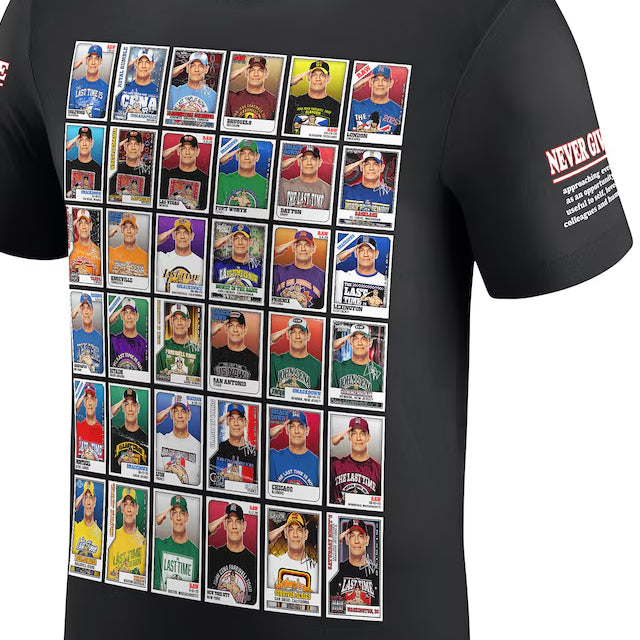 ジョン シナモデル 海外取寄 WWE AUTHENTIC Tシャツ TRADING CARDS T-SHIRT BLACK
