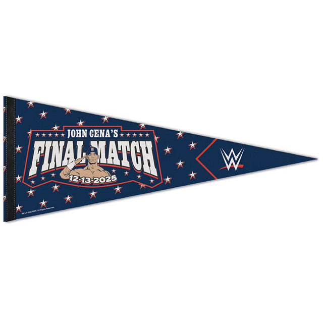 ジョン シナモデル 海外取寄 プレミアムペナント WWE AUTHENTIC FAREWELL TOUR 2025 WASHINGTON D.C. FINAL MATCH PREMIUM PENNANT NAVY