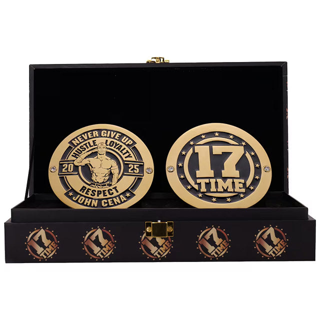 ジョン シナモデル 海外取寄 レプリカ サイドプレート WWE AUTHENTIC 17x CHAMPIONSHIP REPLICA SIDE PLATE BOX SET