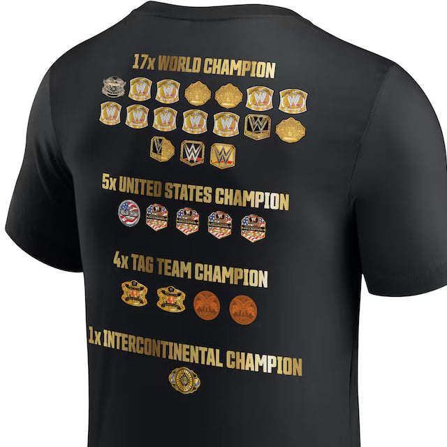 ジョン シナ引退記念モデル 海外取寄 WWE AUTHENTIC Tシャツ THANK YOU CENA GRAND SLAM CHAMP IS HERE T-SHIRT BLACK