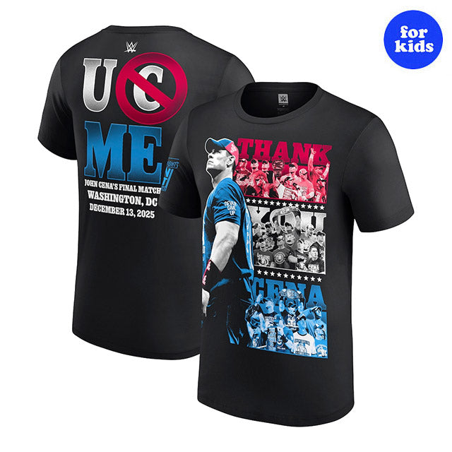 子供用 ジョン シナ引退記念モデル 海外取寄 WWE AUTHENTIC Tシャツ YOUTH THANK YOU CENA TRI-BLEND T-SHIRT BLACK