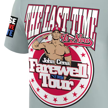ジョン シナモデル 海外取寄 WWE AUTHENTIC Tシャツ FAREWELL TOUR 2025 DAYTON T-SHIRT GREY