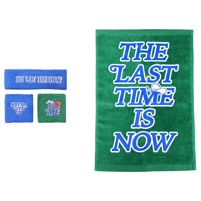 ジョン シナモデル 海外取寄 WWE AUTHENTIC FAREWELL TOUR 2025 DALLAS SWEATBAND&TOWEL GREEN BLUE