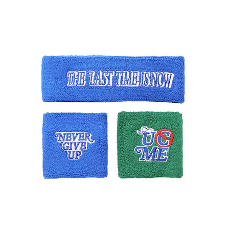 ジョン シナモデル 海外取寄 WWE AUTHENTIC FAREWELL TOUR 2025 DALLAS SWEATBAND&TOWEL GREEN BLUE