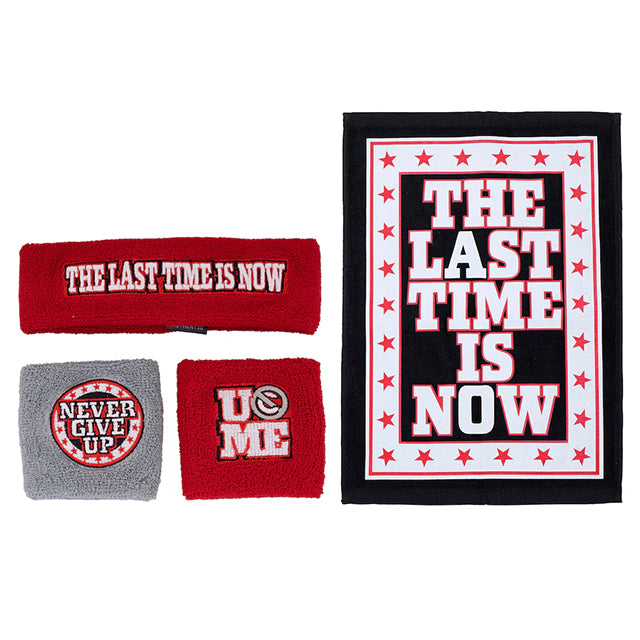 ジョン シナモデル 海外取寄 WWE AUTHENTIC FAREWELL TOUR 2025 DAYTON SWEATBAND&TOWEL BLACK GREY RED
