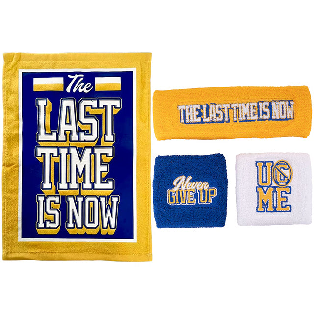 ジョン シナモデル 海外取寄 WWE AUTHENTIC FAREWELL TOUR 2025 ST.LOUIS SWEATBAND&TOWEL BLUE GOLD WHITE