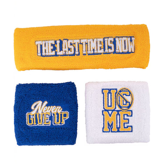 ジョン シナモデル 海外取寄 WWE AUTHENTIC FAREWELL TOUR 2025 ST.LOUIS SWEATBAND&TOWEL BLUE GOLD WHITE