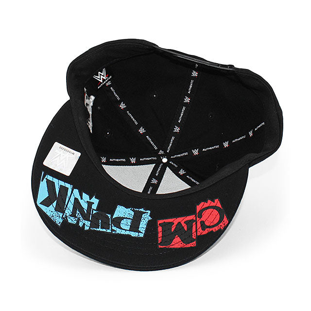 CMパンクモデル キャップ WWE AUTHENTIC LIGHTNING FISTS SNAPBACK CAP BLACK