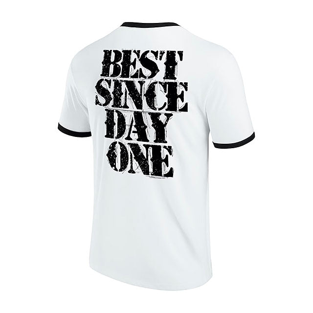 CMパンクモデル 海外取寄 WWE AUTHENTIC Tシャツ BEST SINCE DAY ONE RETRO RINGER T-SHIRT WHITE