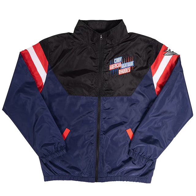 コーディ ローデスモデル WWE AUTHENTIC ウィンドブレイカー NEON NIGHTMARE FULL-ZIPWINDBREAKER JACKET BLACK-NAVY