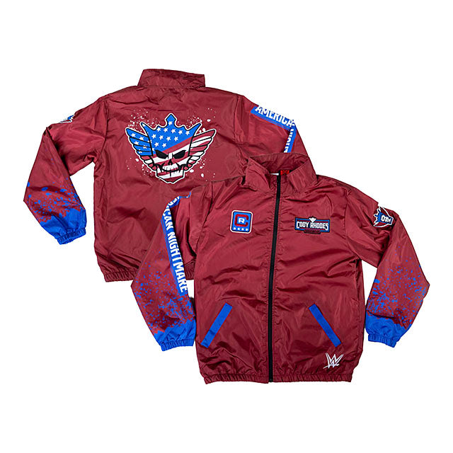 コーディ ローデスモデル WWE AUTHENTIC ウィンドブレイカー FULL-ZIP WINDBREAKER JACKET RED