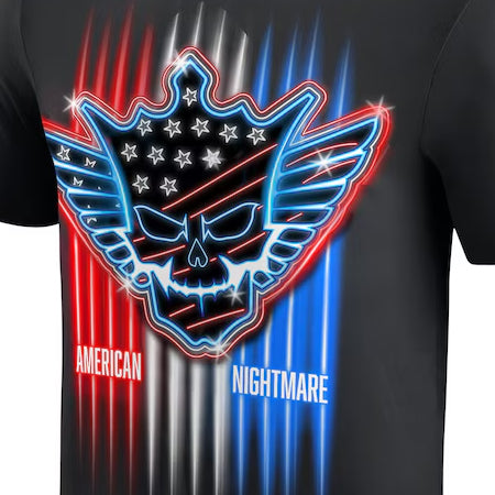コーディ ローデスモデル WWE AUTHENTIC Tシャツ NEON AMERICAN NIHGTMARE T-SHIRT BLACK
