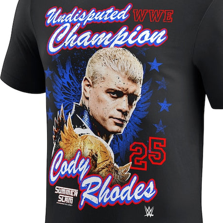 コーディローデスモデル 海外取寄 WWE AUTHENTIC Tシャツ SUMMERSLAM 2025 WINNER T-SHIRT BLACK