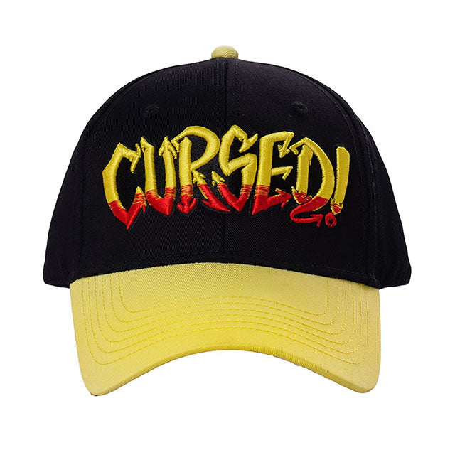 ダンハウゼンモデル 海外取寄 WWE AUTHENTIC キャップ CURSED ADJUSTABLE CAP BLACK YELLOW