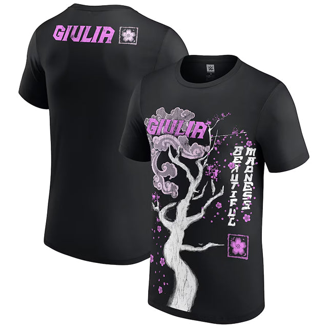 ジュリアモデル 海外取寄 WWE AUTHENTIC Tシャツ BEAUTIFUL MADNESS T-SHIRT BLACK
