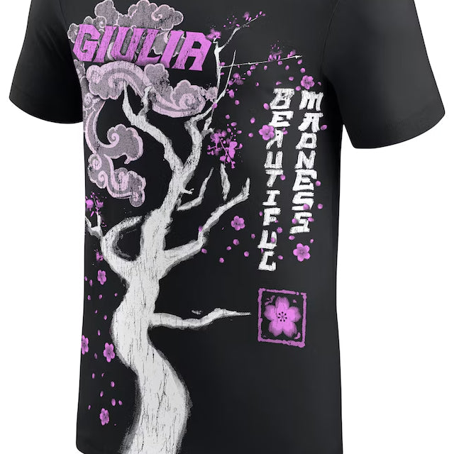 ジュリアモデル 海外取寄 WWE AUTHENTIC Tシャツ BEAUTIFUL MADNESS T-SHIRT BLACK
