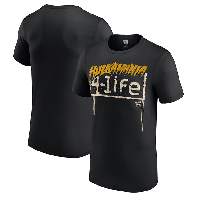 ハルク ホーガンモデル 海外取寄 WWE AUTHENTIC Tシャツ HULKAMANIA 4-LIFE T-SHIRT BLACK