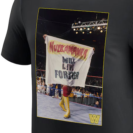 ハルク ホーガンモデル 海外取寄 WWE AUTHENTIC Tシャツ HULKAMANIA WILL LIVE FOREVER T-SHIRT BLACK