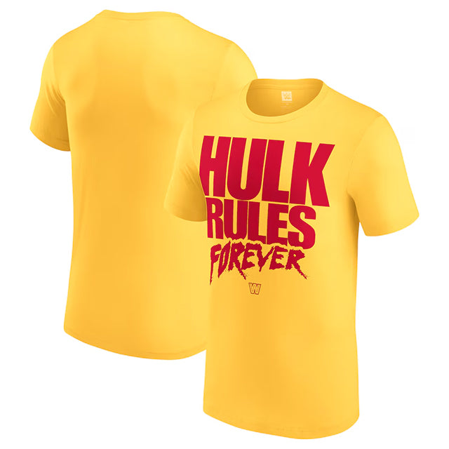 ハルク ホーガンモデル 海外取寄 WWE AUTHENTIC Tシャツ HULK RULES FOREVER T-SHIRT YELLOW