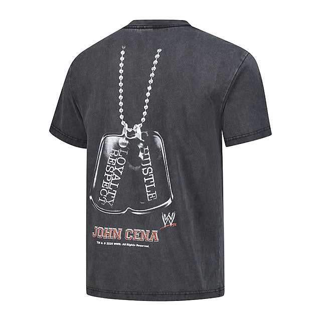 ジョン シナモデル 海外取寄 WWE Tシャツ RESPECT SNOW WASHED BOXY T-SHIRT BLACK