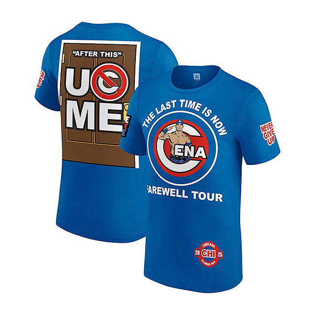 ジョン シナモデル 海外取寄 WWE AUTHENTIC Tシャツ FAREWELL TOUR S 2025 CHICAGO T-SHIRT BLUE