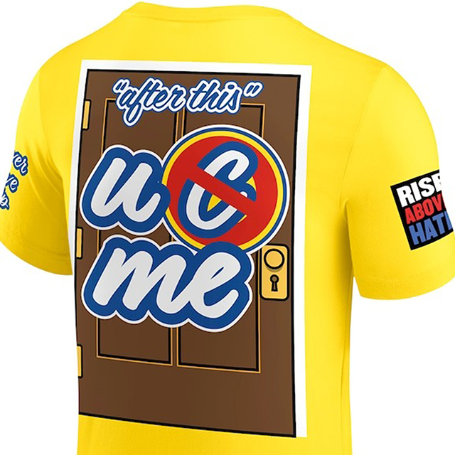 ジョン シナモデル WWE AUTHENTIC Tシャツ FAREWELL TOUR 2025 INDIANAPOLIS T-SHIRT YELLOW