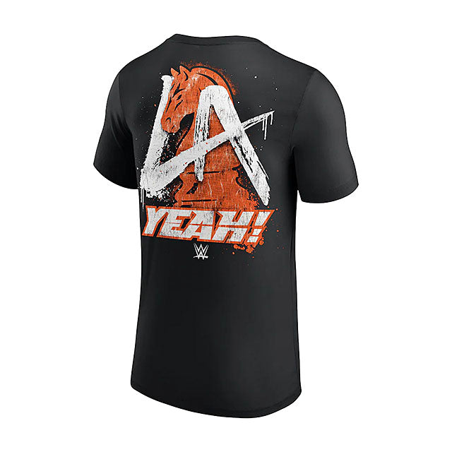 LAナイトモデル 海外取寄 WWE AUTHENTIC Tシャツ WITH EVERYBODY SAYIN' T-SHIRT BLACK