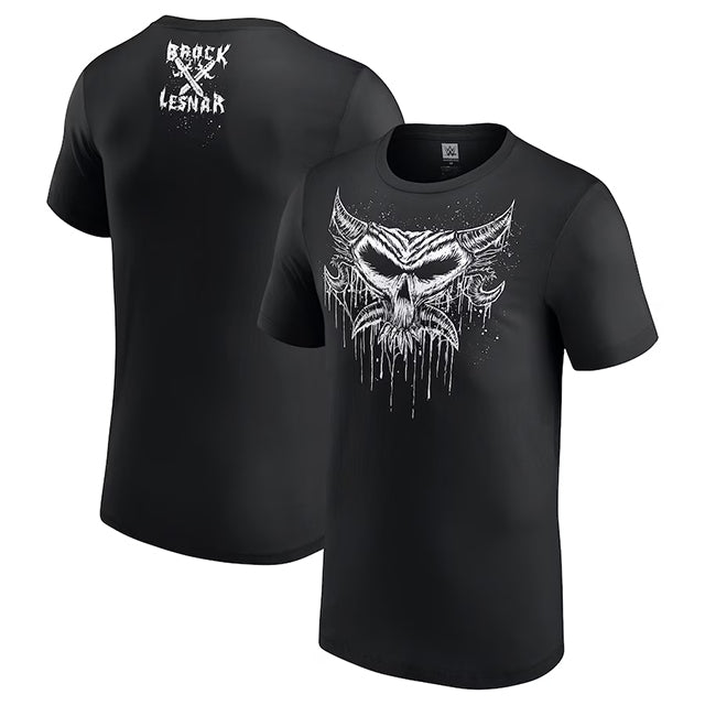 ブロック レスナーモデル 海外取寄 WWE AUTHENTIC Tシャツ LOGO T-SHIRT BLACK