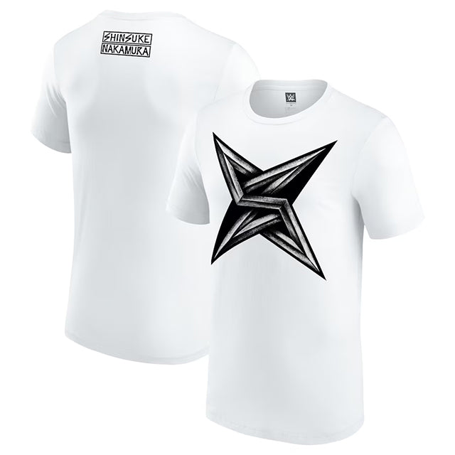 海外取寄 中邑真輔モデル WWE AUTHENTIC Tシャツ SHURIKEN T-SHIRT WHITE
