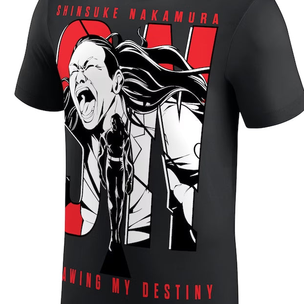 中邑真輔モデル 海外取寄 WWE AUTHENTIC Tシャツ DRAWING MY DESTINY T-SHIRT BLACK