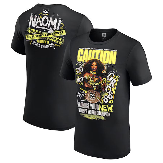 ナオミモデル 海外取寄 WWE AUTHENTIC Tシャツ WOMEN'S WORLD CHAMPION T-SHIRT BLACK