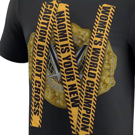 ナオミモデル 海外取寄 WWE AUTHENTIC Tシャツ NOT CROSS WOMEN'S WORLD CHAMPIONSHIP T-SHIRT BLACK