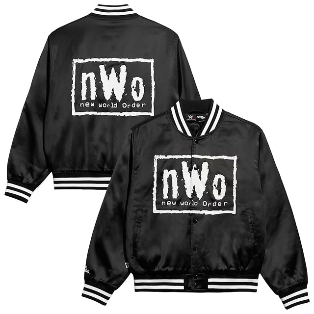 海外取寄 WWE ジャケット nWo OG QUILTED SATIN FULL-SNAP JACKET BLACK