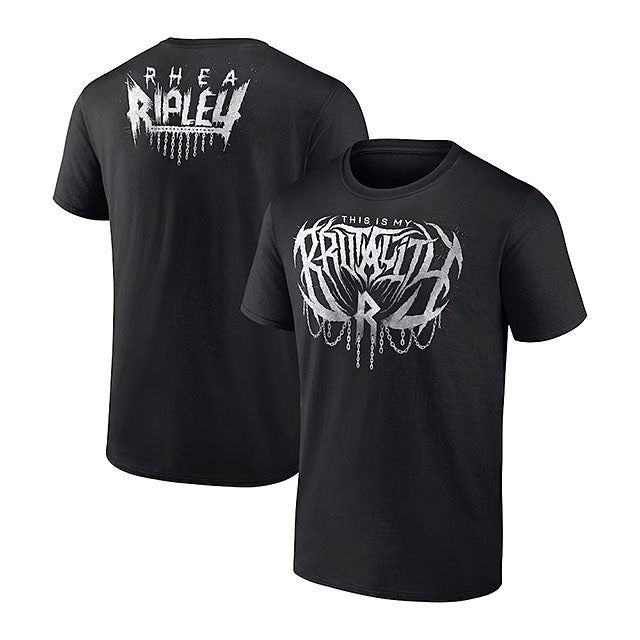 リア リプリーモデル 海外取寄 WWE AUTHENTIC Tシャツ THIS IS MY BRUTALITY T-SHIRT BLACK