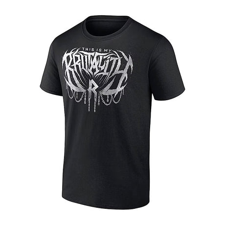 リア リプリーモデル 海外取寄 WWE AUTHENTIC Tシャツ THIS IS MY BRUTALITY T-SHIRT BLACK