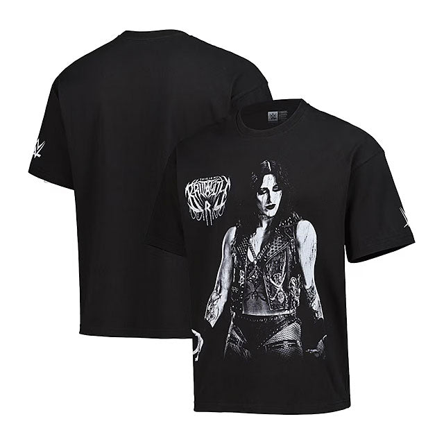 リア リプリーモデル 海外取寄 WWE AUTHENTIC Tシャツ THIS IS MY BRUTALITY WASHED T-SHIRT BLACK
