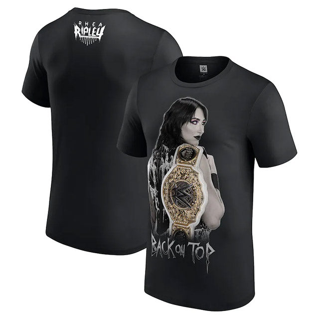 リア リプリーモデル 海外取寄 WWE AUTHENTIC Tシャツ BACK ON TOP T-SHIRT BLACK