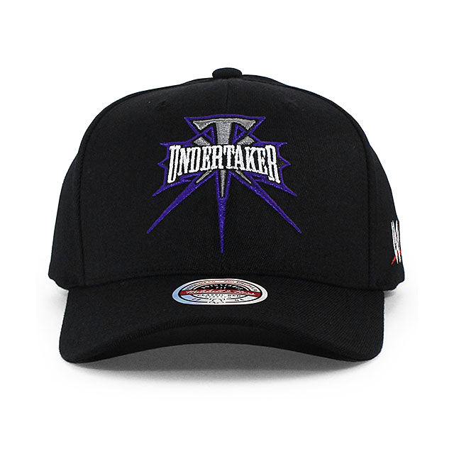 ジ アンダーテイカーモデル ミッチェル&ネス WWE LOGO CLASSIC STRETCH SNAPBACK CAP BLACK