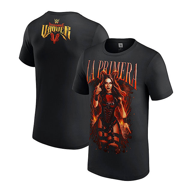 ステファニー バッケルモデル 海外取寄 WWE AUTHENTIC Tシャツ LA PRIMERA T-SHIRT BLACK
