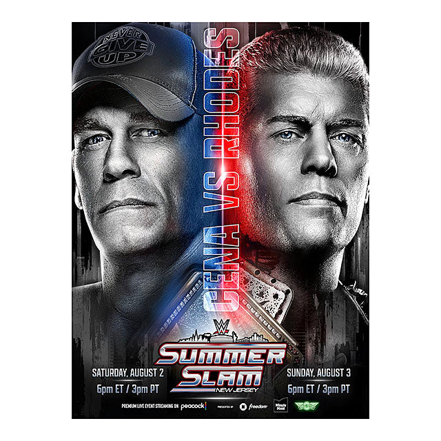 WWE サマースラム2025 海外取寄 ポスター ジョン シナ VS コーディローデス SUMMERSLAM 2025 EVENT POSTER